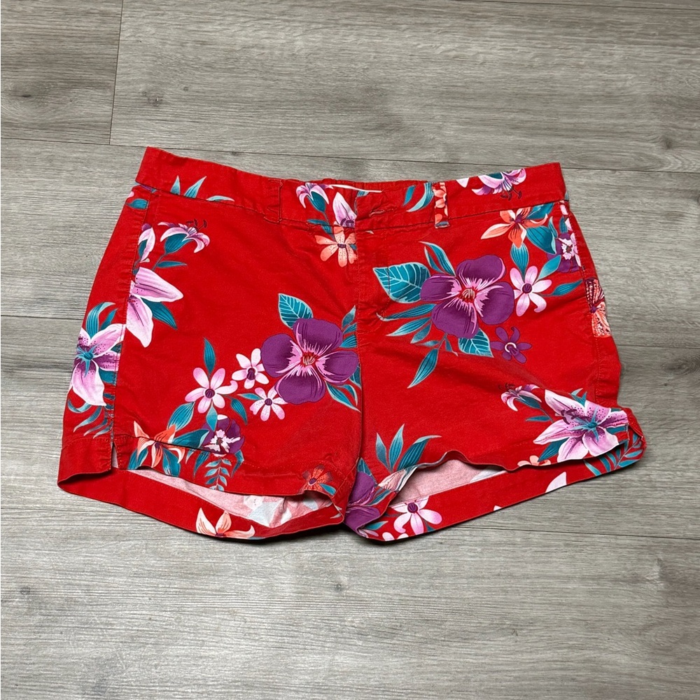 Old Navy Floral Red Women's Shorts Size 12